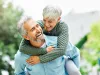 Happy active senior couple outdoors
