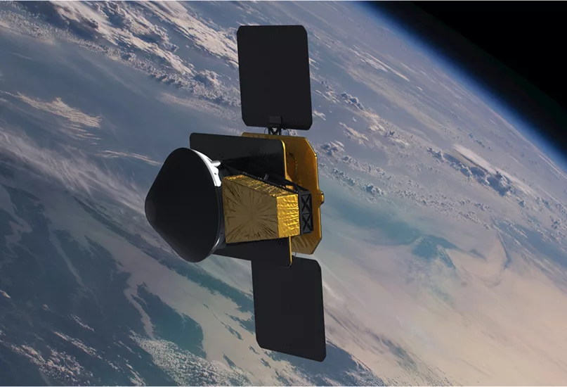 W-1 in orbit docked to Satellite Bus